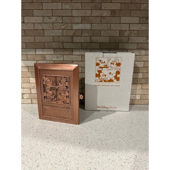 Disney Mickey Through the Years Picture Frame and Pin bronze metal. - Picture 1 of 4